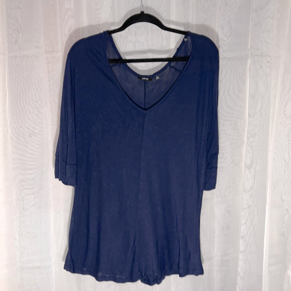 Navy v-neck shirt